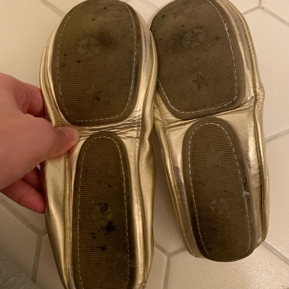 J. Loren Metallic Gold Flats - Picture 7 of 8